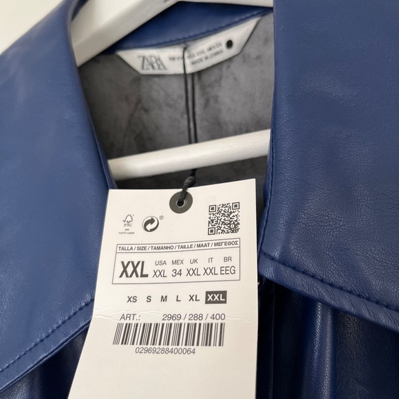 Gorgeous blue faux leather dress XXL - Picture 7 of 13